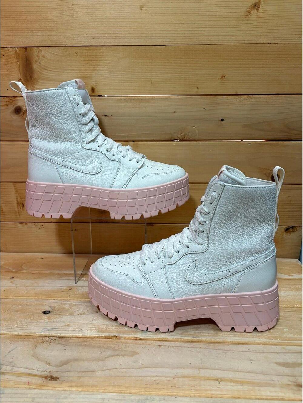 Air Jordan 1 Brooklyn Womens Size 10.5 Sneaker Boots Sail Legend Pink FJ5737-116